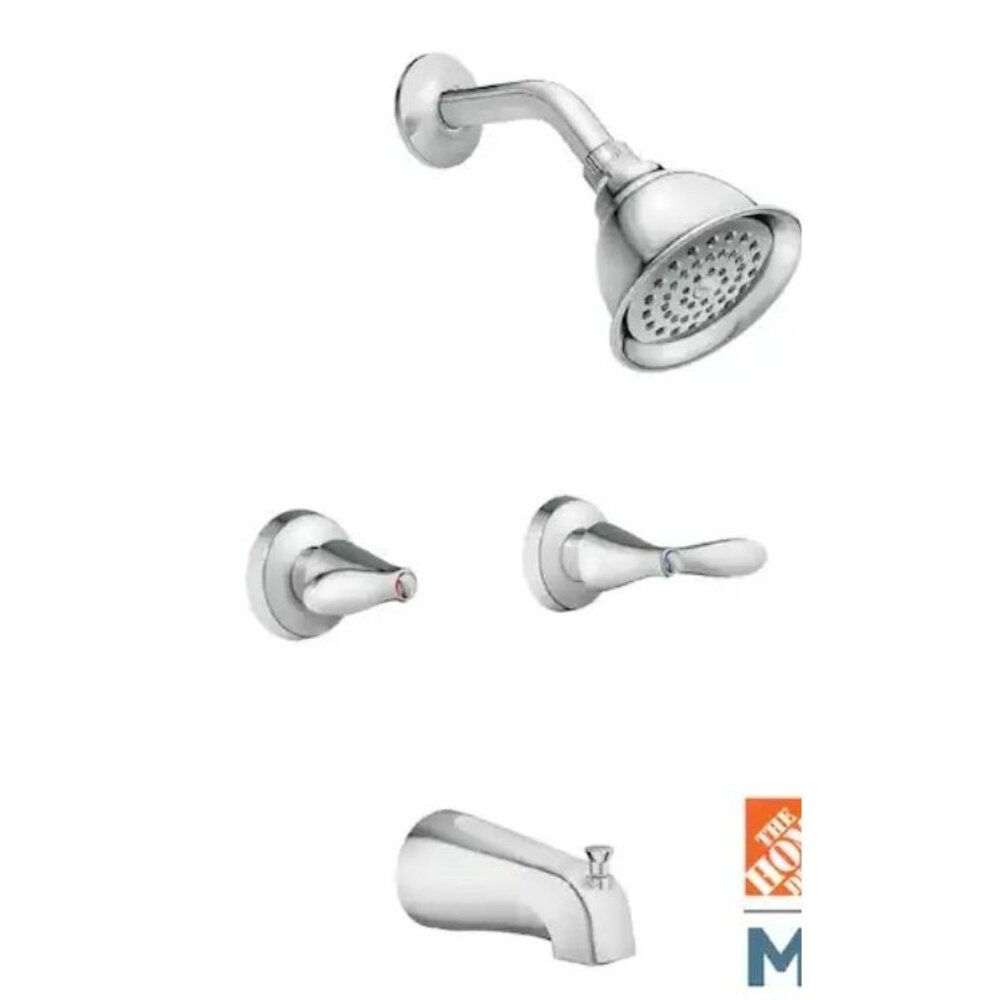 MOEN ADLER 2-HANDLE 1-SPRAY TUB AND SHOWER FAUCET IN CHROME Missing Pieces